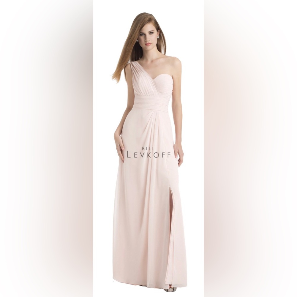 Bill Levkoff one should bridesmaids dress blush pink